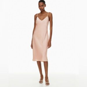 Wilfred | Only Slip Satin Midi Dress - Pink